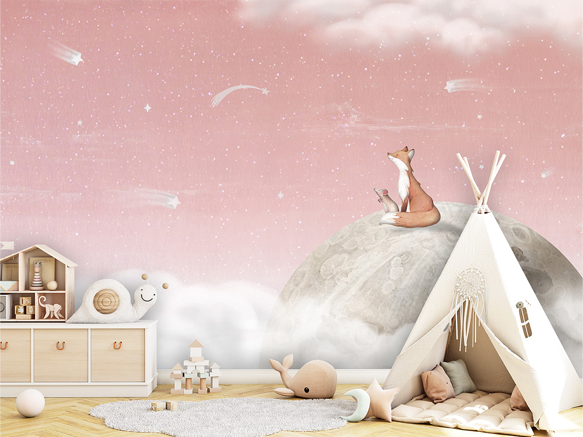 Fox on the Moon - Pink - Image 3